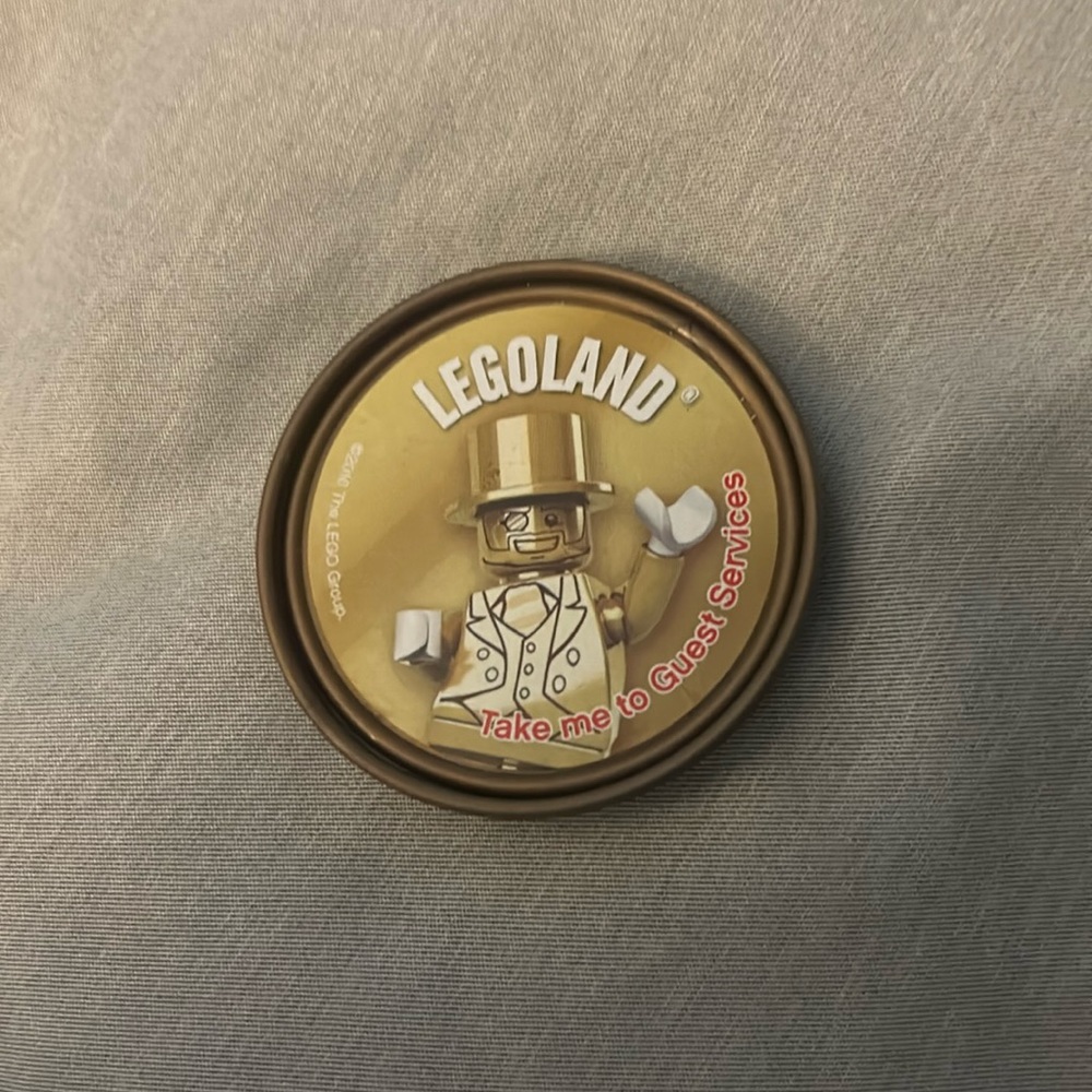 Rare Mr. Gold Legoland Pop Badge